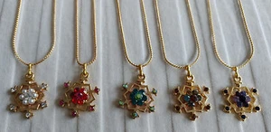 Michal Negrin Schneeflocke Halskette FARBE WÄHLEN Swarovski Kristall Anhänger $ 55 - Bild 1 von 7