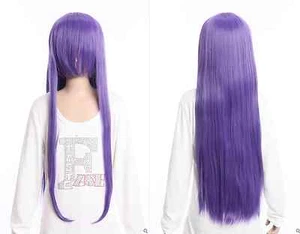 Peluca Cosplay W-04-BC32 Tokyo Gouhl Rize Kamishiro púrpura 80 cm de largo - Imagen 1 de 1