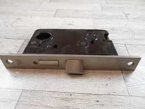 Vintage Yale Cast Mortise Lock Case Dull Chrome Deadbolt Replacement Entry - Picture 1 of 13