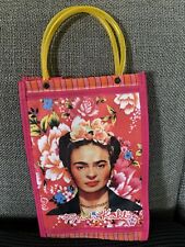 New Frida Kahlo Mexican Mesh Market Bag Shopping Tote 12”x8”