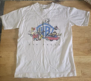 Vintage 1995 Warner Bros Studio T-Shirt Kids Size Med 100% Cotton Single Stitch - Picture 1 of 8