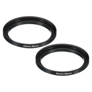 43mm -46mm 43mm to 46mm Metal Step Up Ring Adapter for Camera Lens (2 Pcs) - Picture 1 of 5