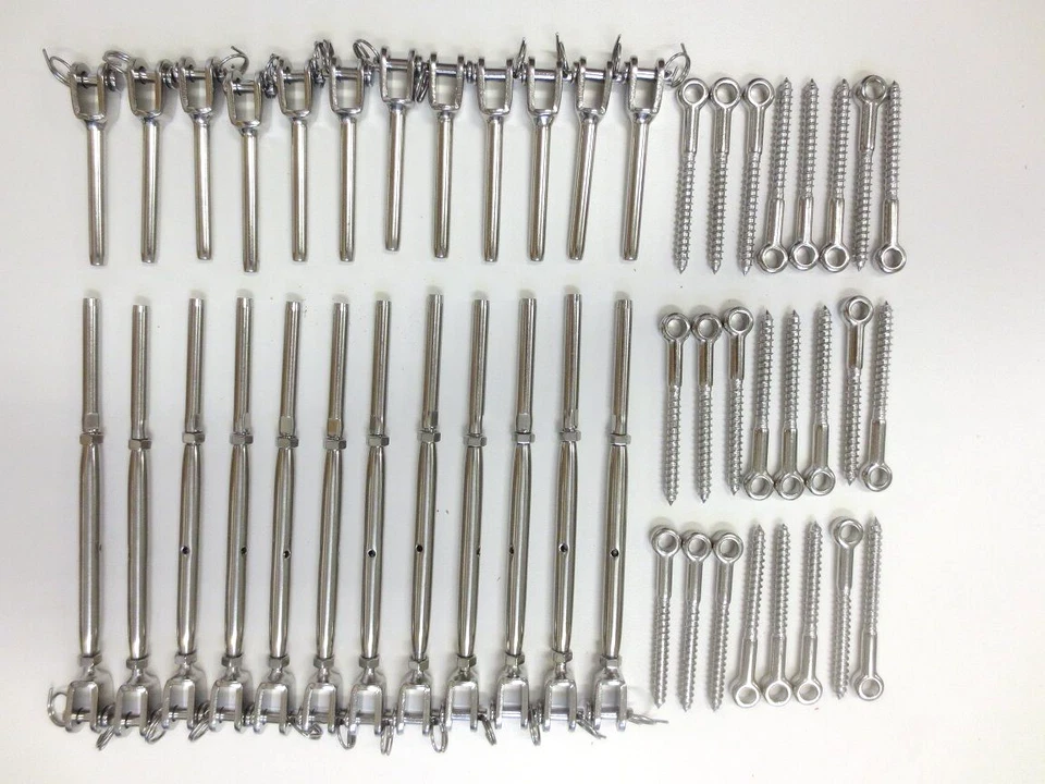 Balustrade Kit Jaw/Swage Fork Turnbuckle S/steel G316 - 12 kits - image 1 of 1