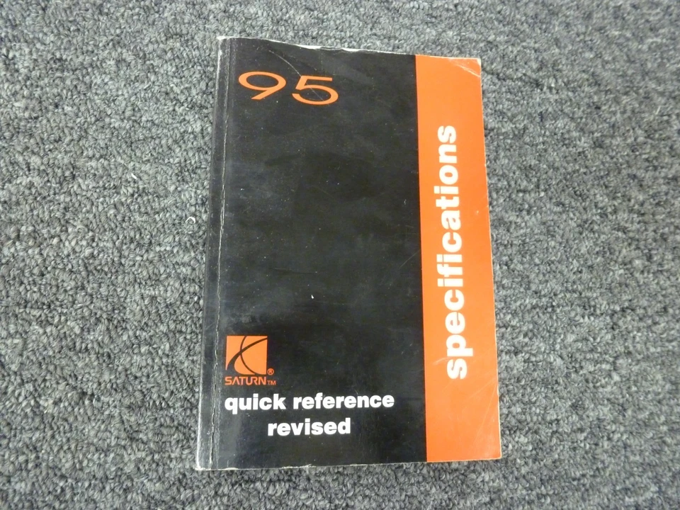 1995 Saturn S Series SL SL1 SW1 SC1 SW2 SC2 SL2 Service Specifications Manual - Image 1 of 1