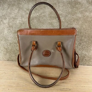 Dooney & Bourke Vintage All Weather Pebbled Leather Satchel Handbag made in USA - Picture 1 of 21