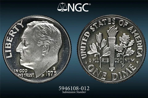 1975 S 10C Roosevelt Dime PF69 Ultra Cameo NGC Photo Vision® Low Pop 76 SKU 2743 Cover