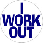 I Work Out - 100 Pack Circle Stickers 3" X 3" - Gym Rat Athletic Exercise