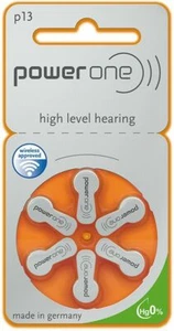 Power One Mercury Free Hearing Aid Batteries Size 13 - Expires 2027 - Picture 1 of 1