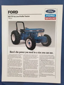 Ford 7810 - 86 PTO hp Low-Profile Tractor Sales Brochure - Spec Sheet H - Picture 1 of 2