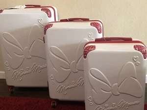 Rare Find Bio World Disney Authentic Hard Shell Minnie Mouse Luggage 20”, 24”,28 - Picture 1 of 20