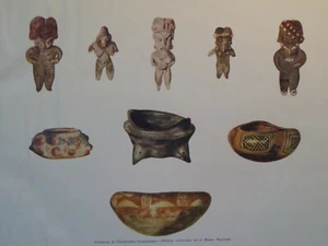 Ceramica Figures de Chupicuaro Guanajuato Pre-Colombian Polychrome Pottery 1928 - Picture 1 of 2