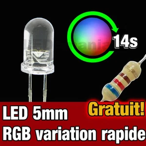 723/25# LED 5mm RGB mit schneller automatischer Variation 25 Stück + R - Bild 1 von 1