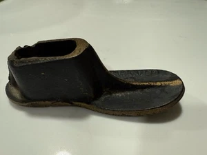 Cast Iron Cobbler Shoe Form Small Child Vintage Antique Paperweight Decor Vase - Picture 1 of 14