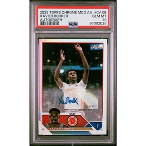 Xavier Booker 2023-24 Topps Cromo McDonald’s Refractor Autógrafo PSA 10 Pop 1 - Imagen 1 de 3
