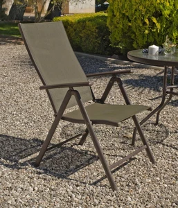 Sillón-tumbona plegable acero/textilen Macao-5 bronce, 100cm(alto) 58cm(ancho) 6 - Imagen 1 de 1