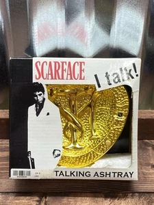 Vintage Scarface Talking Ashtray - Tony Montana - 6 Movie Quotes - NIB - Imagen 1 de 3