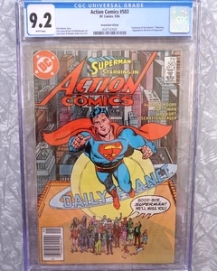 Cómics de acción #583 CGC 9,2 D.C. 1986 Alan Moore Superman quiosco - Imagen 1 de 7