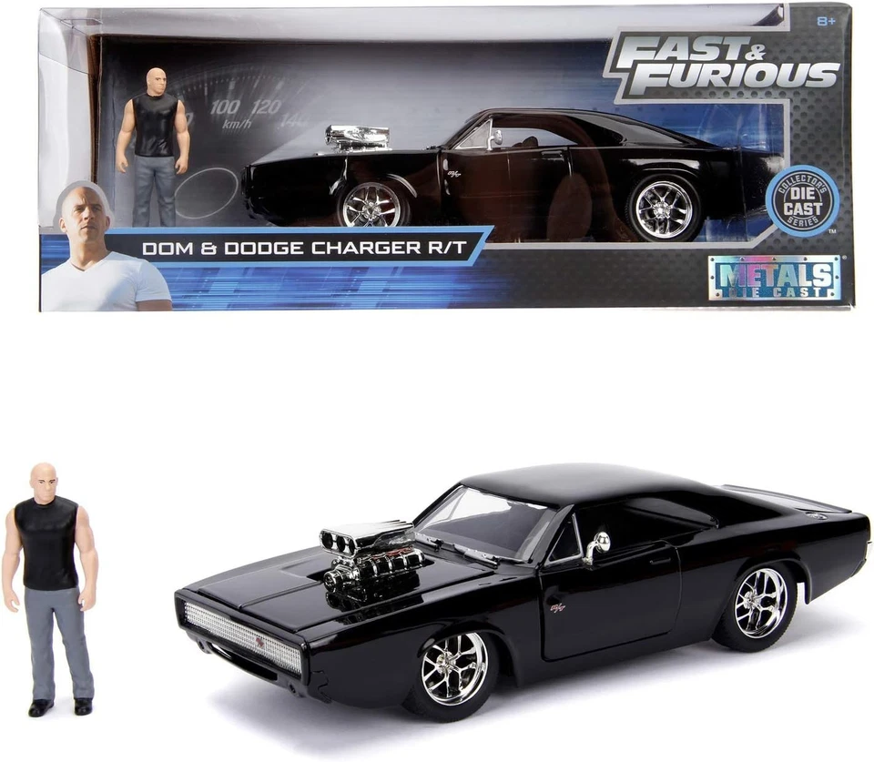 Jadatoys 253205000 - Fast & Furious 1970 Dodge Chargeur 1 24