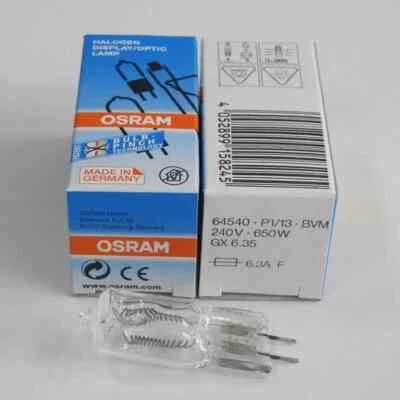 Osram 64540 650W P1/13 240V GX6.35 BVM Disco Stage Studio Bulb Lamp P1 13 64540 - Image 1 of 3