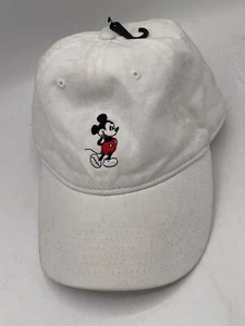 Disney Mickey Mouse White Cap Adult Vintage Embroidered Mickey Adjustable NWT - Picture 1 of 4