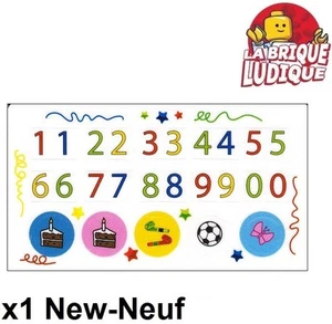 Lego 1x Sticker Autocollant Minifigure Birthday Set 850791 anniversaire NEUF - Picture 1 of 1