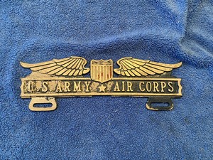Rare Vintage WW2 US Army Air Corps License Plate Topper Hot Rod 1932 1934 Ford