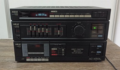 Ensemble Hi-Fi Vintage Akai - Platine Cassette CS-F11 + Tuner AM/FM AT-K22L - Occasion Fonctionnel
