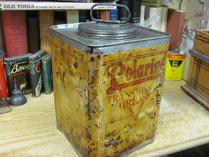 POLARINE TRANSMISSION GREASE STANDARD OIL CO CAN EARLY 1900'S ORIGINAL RARE 10Lb - Picture 1 of 8
