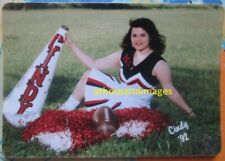 Found Photo Pretty Teen Girl High School Football Cheerleader Portrait L231