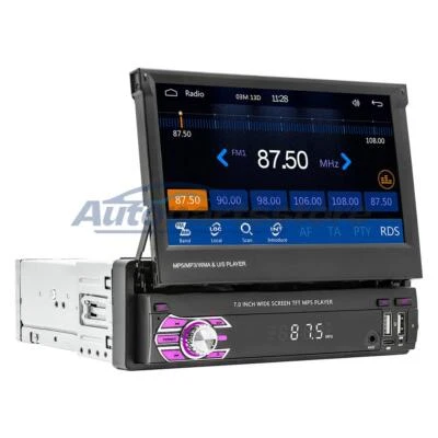 Radio Coche Estéreo Pantalla Táctil 1Din Reproductor MP5 BT Para Apple Carplay Android Automático Foto 1 de 4