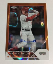2023 Topps Pro Debut Chrome ROBERT HASSELL III Orange Lava Refractor Auto Card