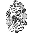 'Easter Eggs' Unmounted Rubber Stamp (RS015866)