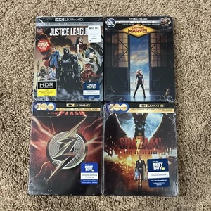 Justice League+ Captain Marvel+ Flash+ Shazam,4k Steel Book Set Brand New Sealed - Picture 1 of 5
