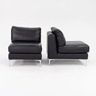2016 Pair of Giuseppe Nicoletti Design Within Reach Lounge Chairs Black Leather
