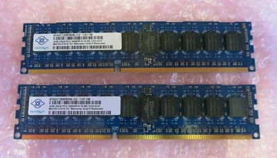 Nanya NT4GC72B8P0NL-CG 8GB 2x4GB PC3-10600 DDR3-1333MHz ECC CL9 240P DIMM Memory - Image 1 of 3