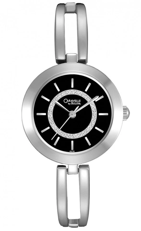 Reloj pulsera Caravelle by Bulova para mujer con esfera negra 43L152 Foto 1 de 1