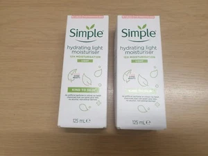 2 x Simple Hydrating Light Moisturiser For Sensitive Skin 125 ml - JUST £13.99 - Picture 1 of 1
