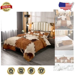 Animal Print Bedding Set for Kids - Lightweight Full Comforter and Pillow Cases - Picture 1 of 6