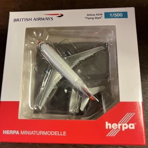 New! Herpa 535786 British Airways Airbus A318 Flying Start, G-EUNB - 1:500 model - Picture 1 of 2