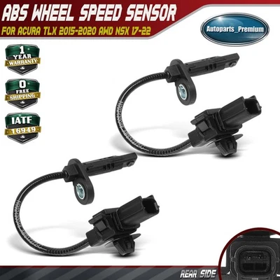 Sensores de velocidad de rueda ABS laterales traseros 2 piezas para Acura TLX 2015-2020 AWD NSX 2017-2022 Foto 1 de 4