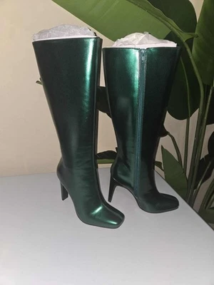 BC Footwear Mujer Lotería Bota Hasta la Rodilla Verde Esmeralda Talla 9 Foto 1 de 4