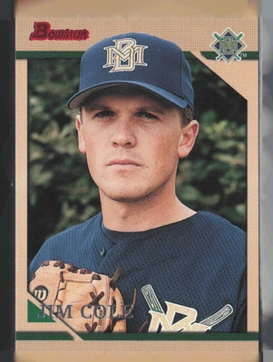 1996 Bowman #195 Jim Cole Milwaukee Brewers MM - Image 1 of 2