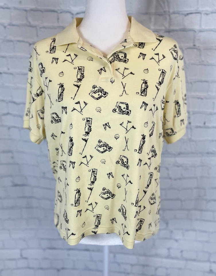 K.T. Polo de golf para mujer amarillo pequeño XLarge PXL bolsas palos de colección preppy damas Foto 1 de 4