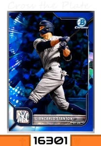 2022 BOWMAN CHROME SAPPHIRE REFRACTOR GIANCARLO STANTON YANKEES #85 ! - Picture 1 of 1