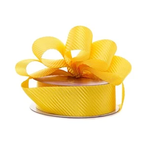 Dandelion Yellow Diagonal Embossed Satin Ribbon - 7/8in. x 25 Yards (pm57081049) - Picture 1 of 1