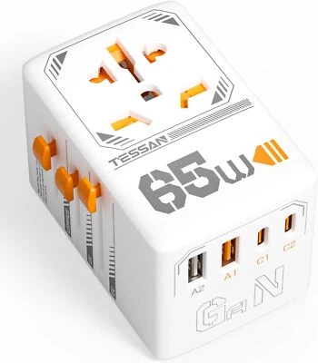 5 in 1 International Plug Adapter Worldwide Power Outlet for US to EU UK AUS - Image 1 of 4