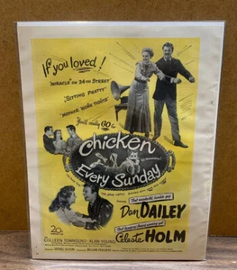 1949 CHICKEN EVERY SUNDAY Movie Release  Ad w/Natalie Wood Celeste Holm (MH216) - Picture 1 of 8