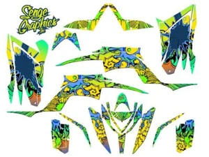 2013-2020 RAPTOR 700 ZANY Yellow Senge Graphics Kit Compatible with Yamaha - Picture 1 of 7