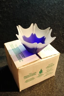 Castiçal de vidro fosco PartyLite P0104 Mood Indigo tealight - Imagem 1 de 4