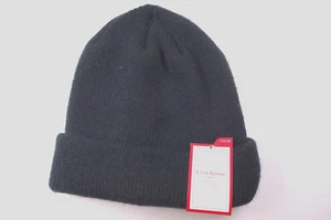 CLUB ROOM Black Thick Knit Cuffed Beanie Hat Cap NEW OSFM - Picture 1 of 1